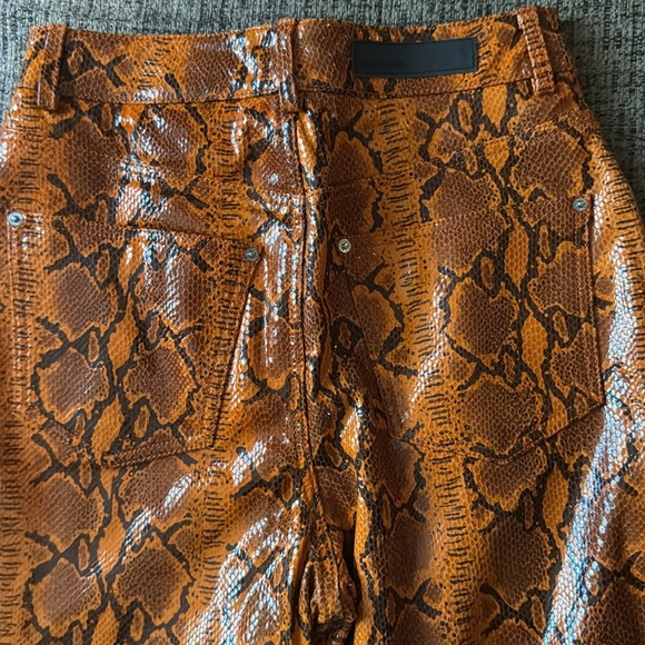 GRLFRND Shiloh Snake Print leather Pants Size 26 NWT $689 - Picture 10 of 12